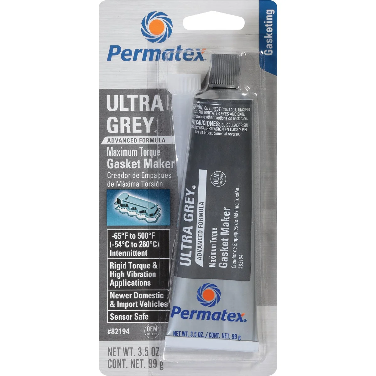 Optimized Permatex 3.5 Oz. Ultra Grey Silicone Gasket Maker Fine