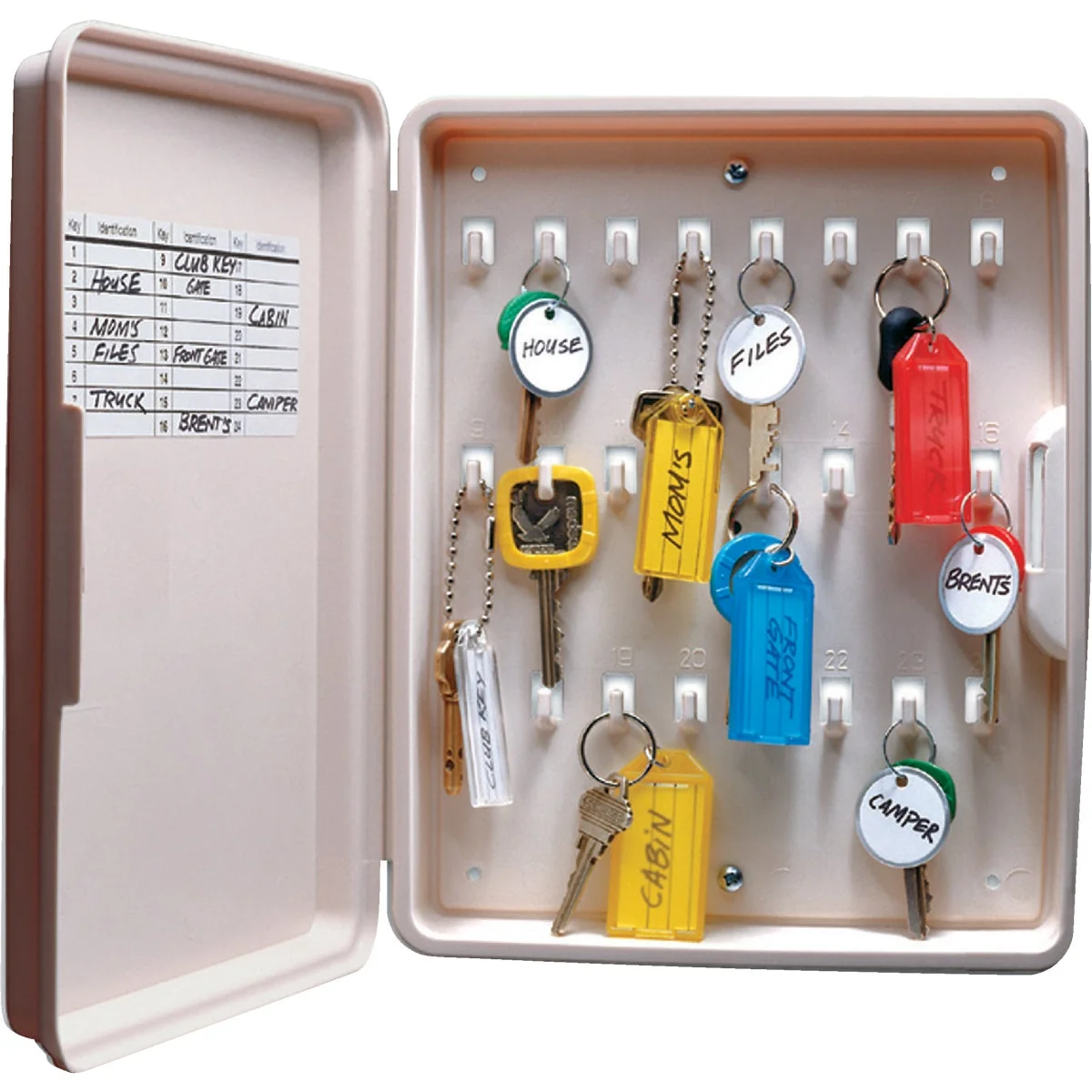 Enhanced Lucky Line Non-Lockable Polypropylene 8-1 2 In. Key Cabinet Breathable
