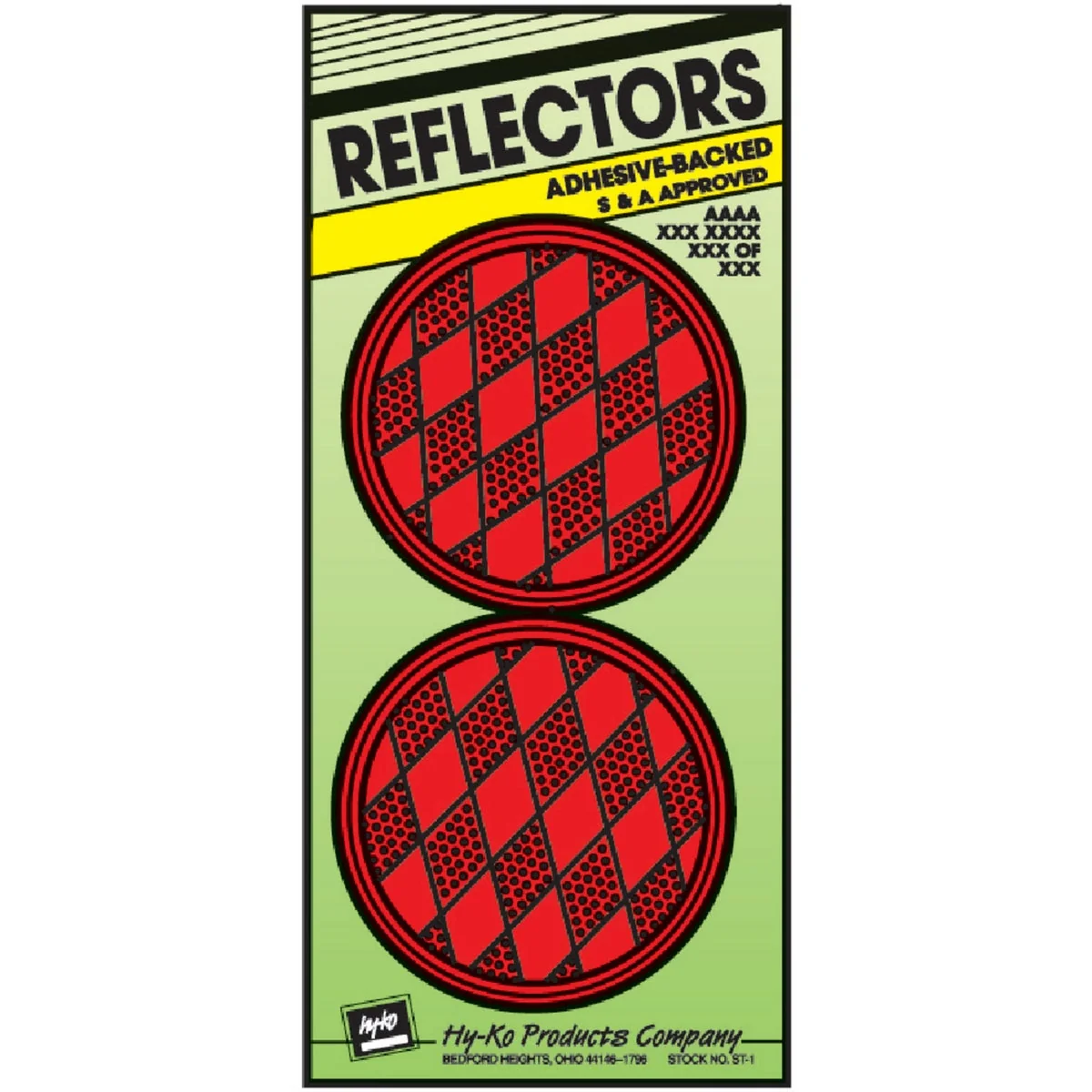 Organic Hy-Ko 3-1 4 In. Dia. Round Red Press-On Reflector 2-Pack Top-Quality