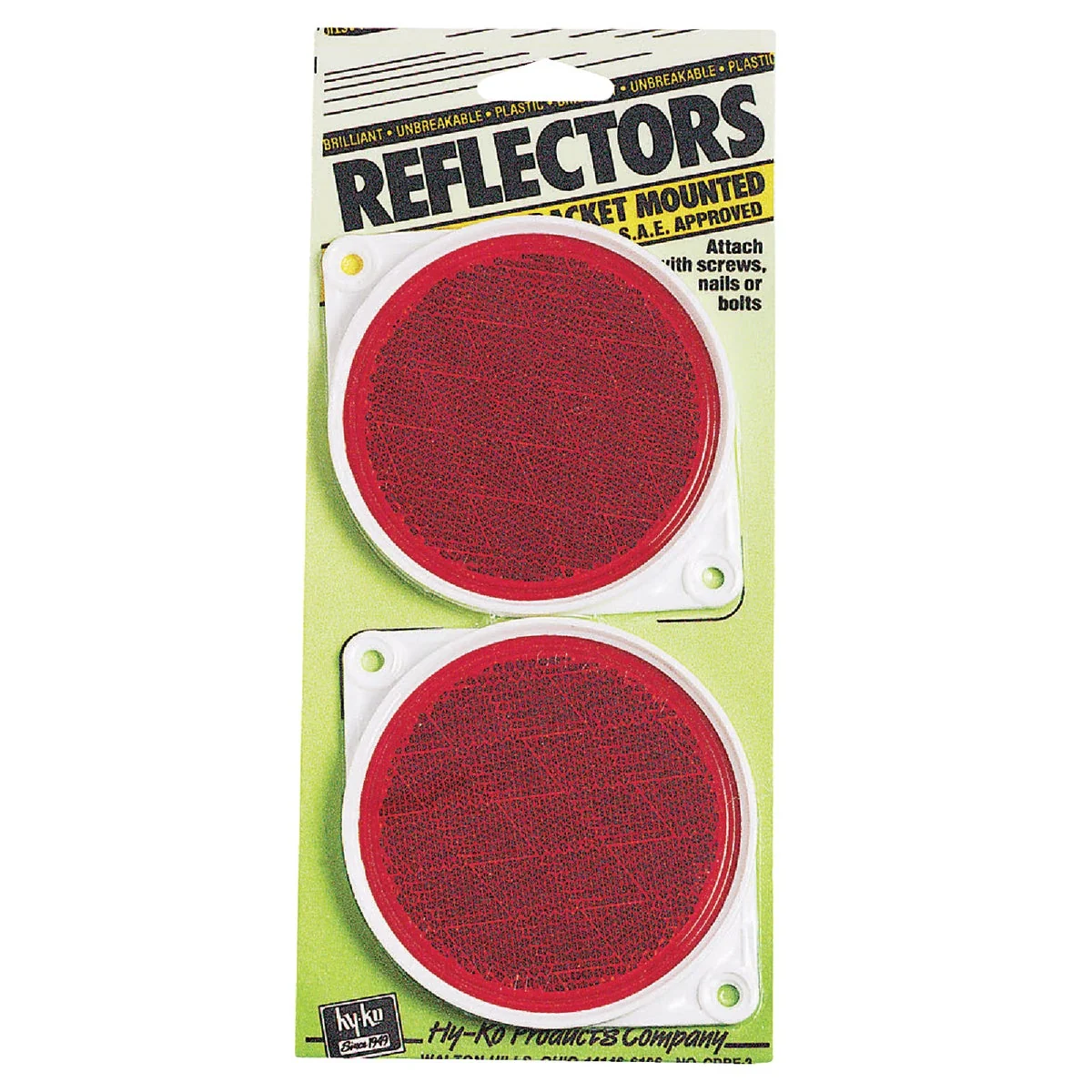 Prestigious Hy-Ko 3-1 4 In. Dia. Round Red Bracketed Nail-On Reflector 2-Pack Stylish