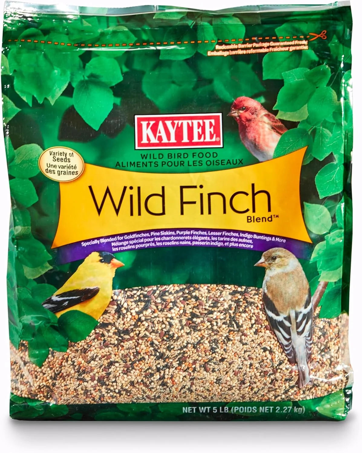 Reusable Kaytee Wild Bird Finch Food Blend 5 lb Casual