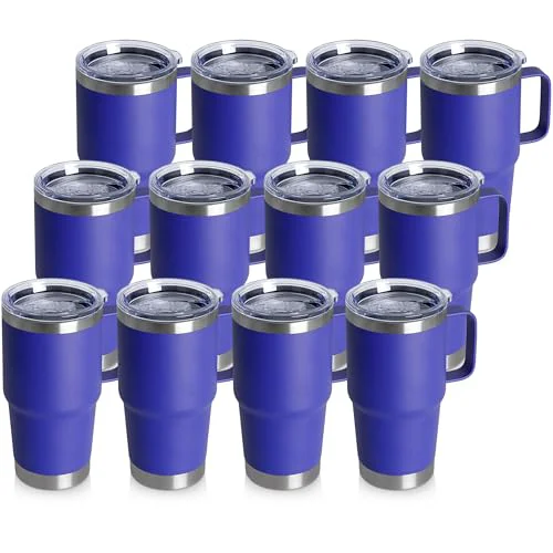 Traditional 20oz Tumbler Bulk with Lid 12 Count Premium Material