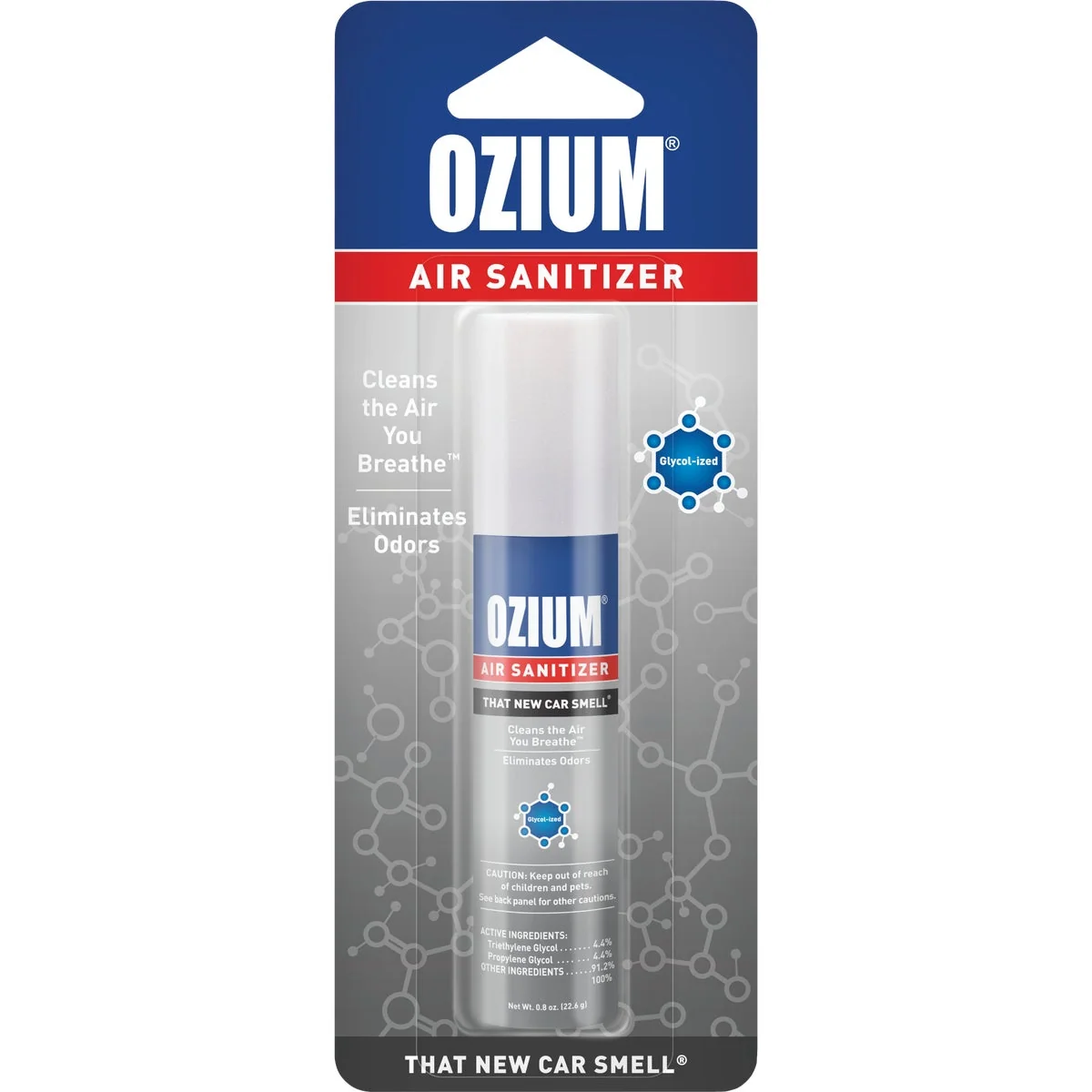 Outstanding Ozium 0.8 Oz. Car Air Freshener Sanitizer Spray New Car Scent Modern