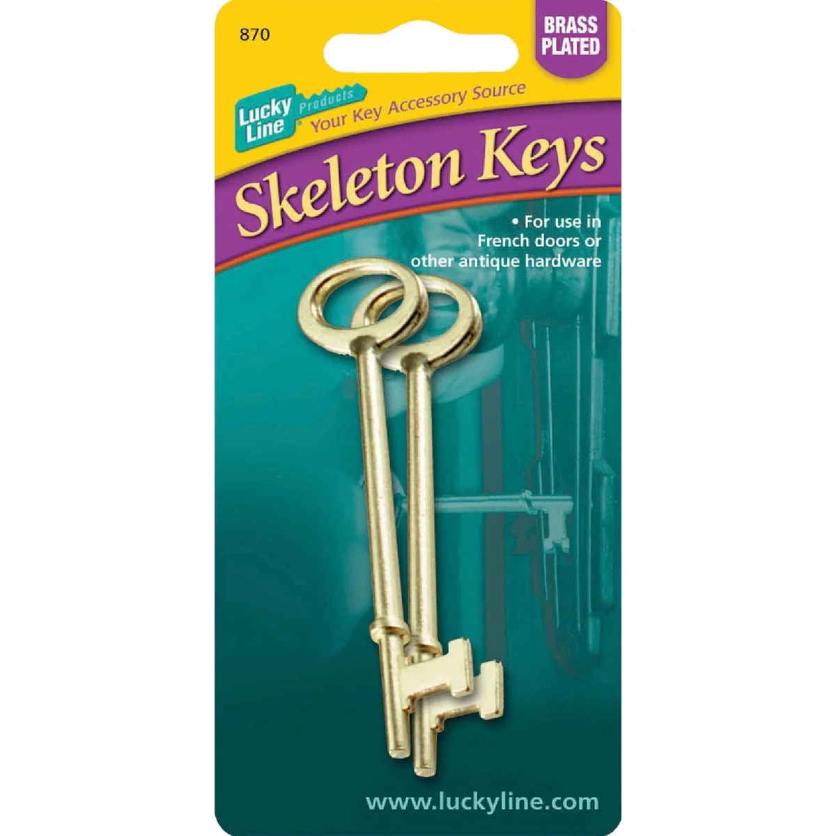 Selected Lucky Line Zinc Skeleton Key 2-Pack Pure