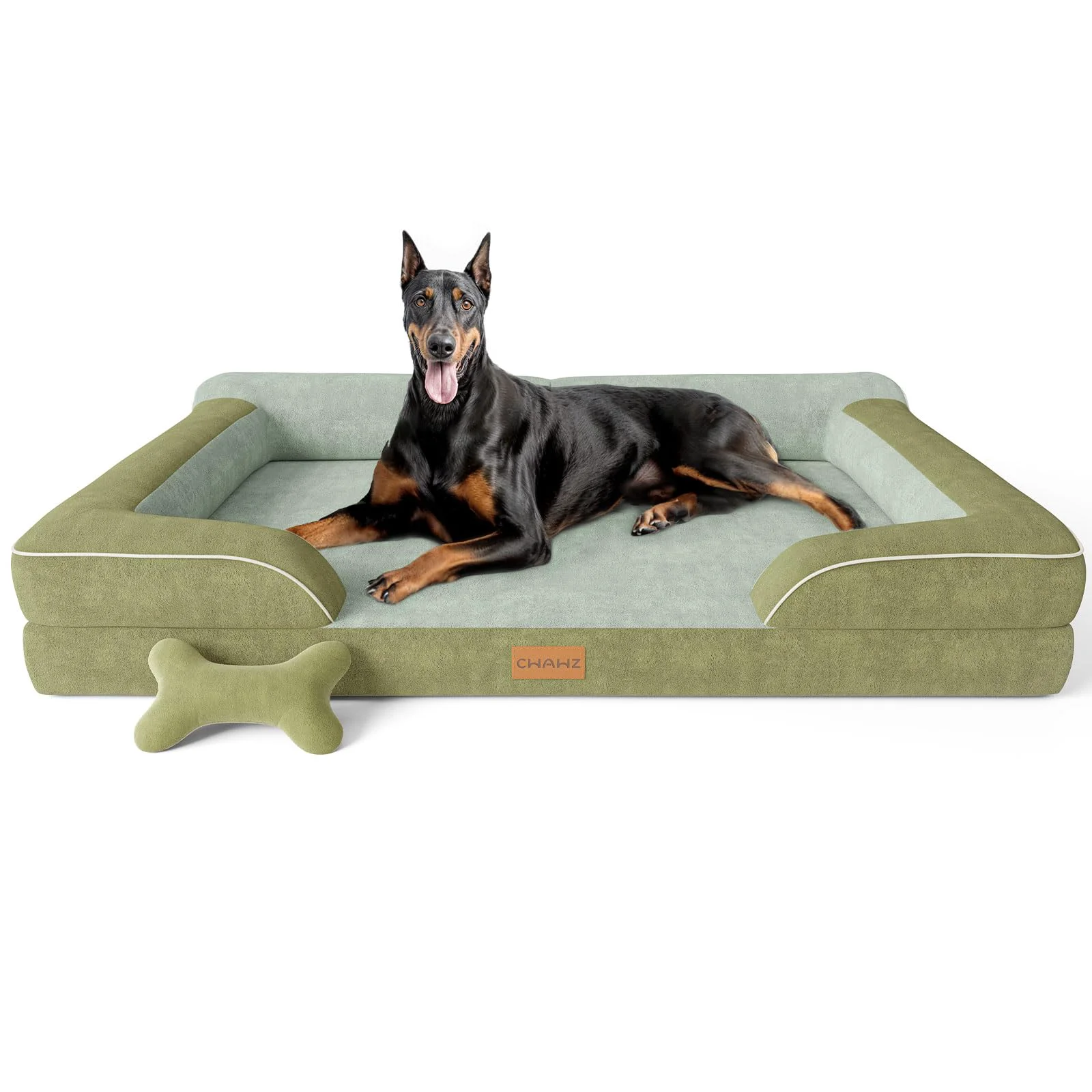 Reliable CWAWZ XXL Dog Bed for Extra Large Dogs Orthopedic Cooling Gel Foam Waterproof Cover 53-Inch Dutch Velvet Fast