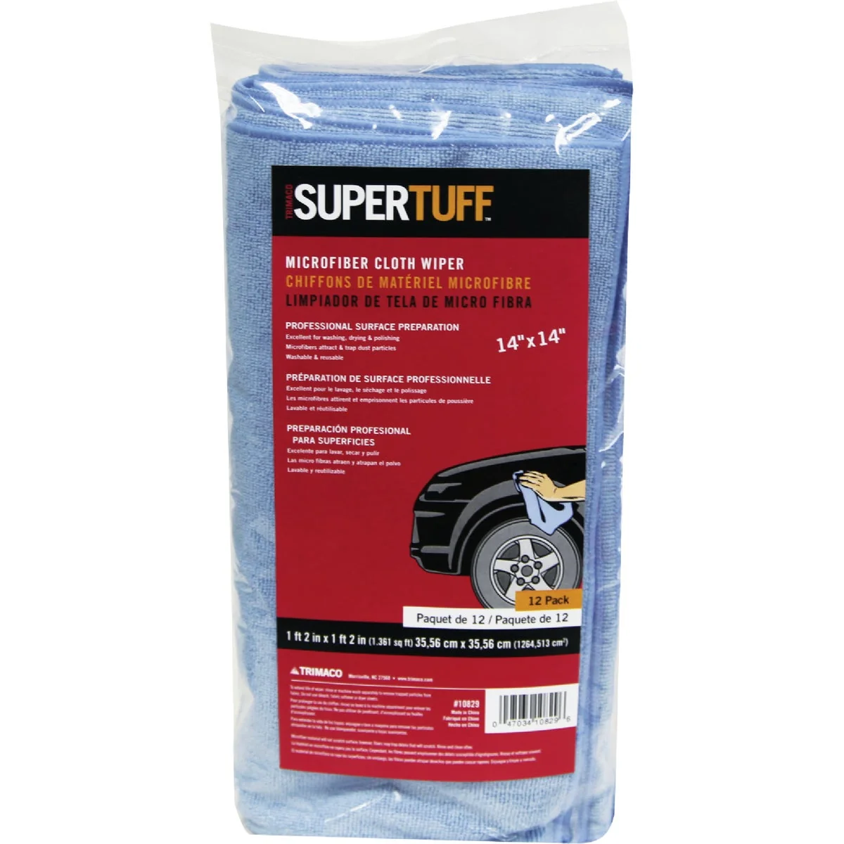 Safe Trimaco SuperTuff 14 In. Square Microfiber Cleaning Cloth 12-Pack Unique