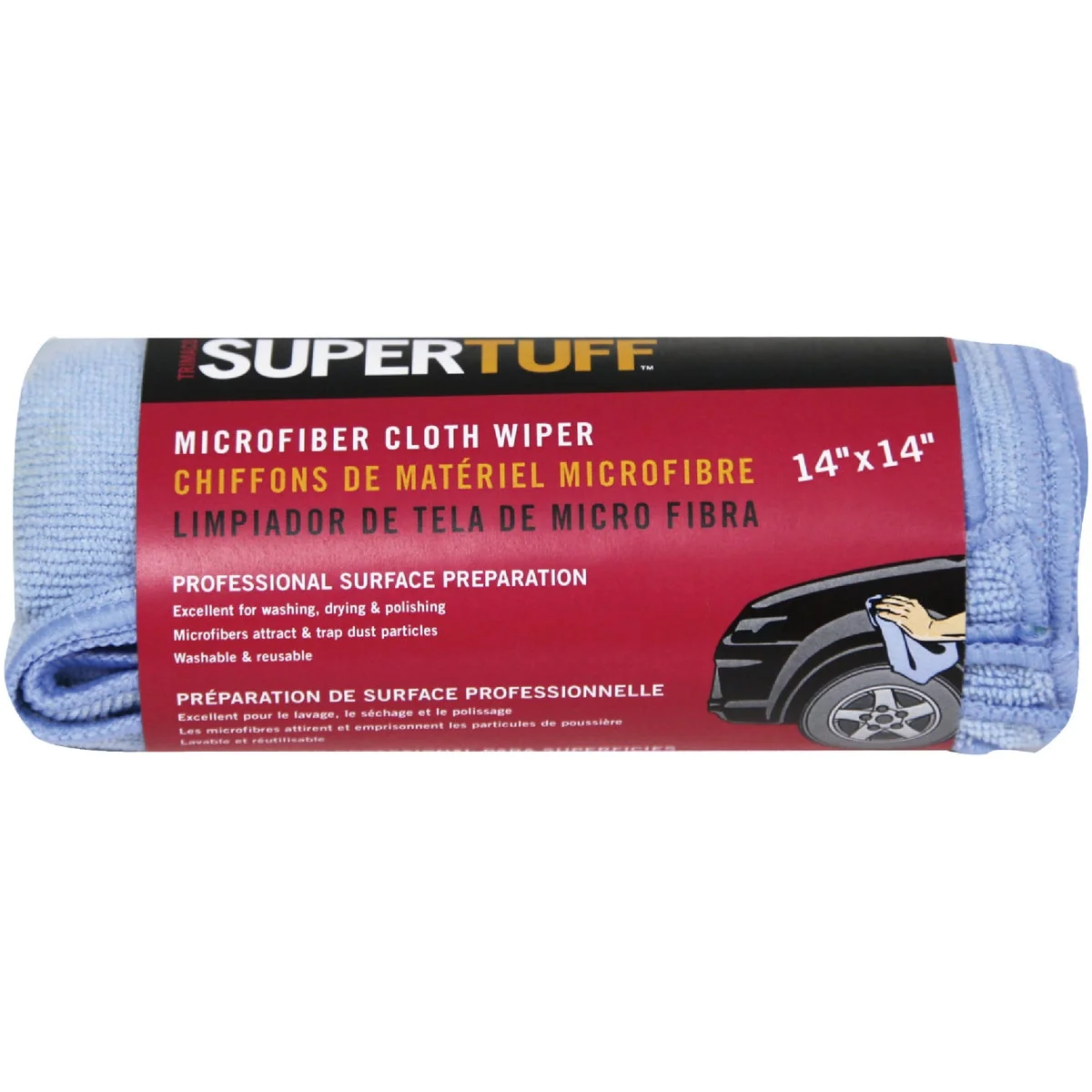 High-End Trimaco SuperTuff 14 In. Square Microfiber Cleaning Cloth 3-Pack Environmentally Friendly