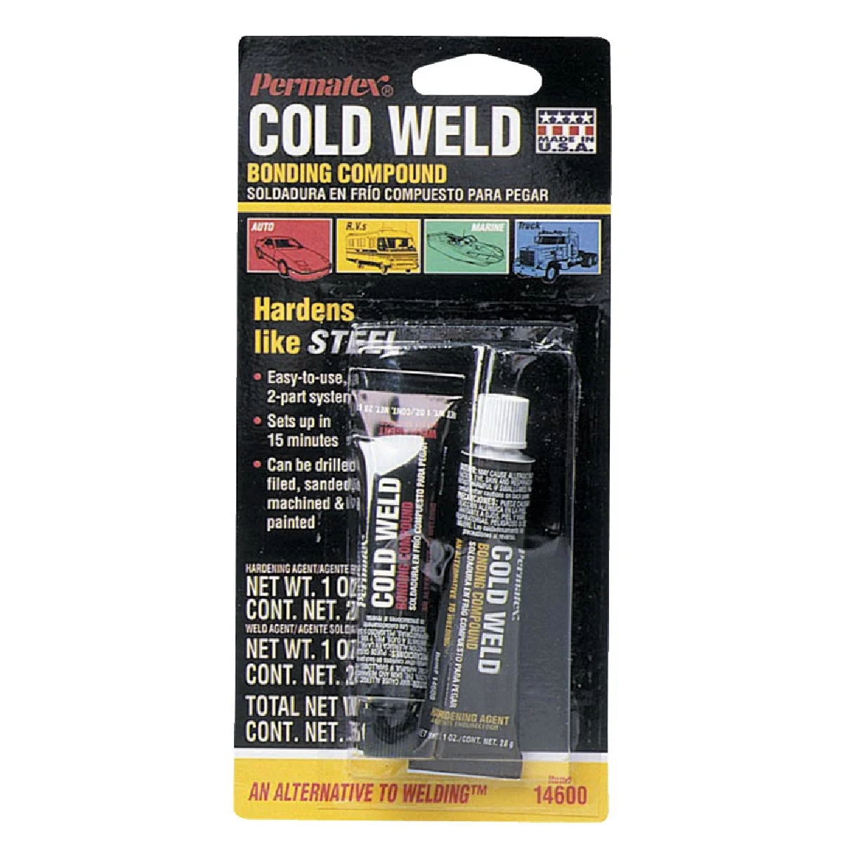 Next-Generation PERMATEX 1 Oz. Cold Weld Bonding Compound Epoxy Green