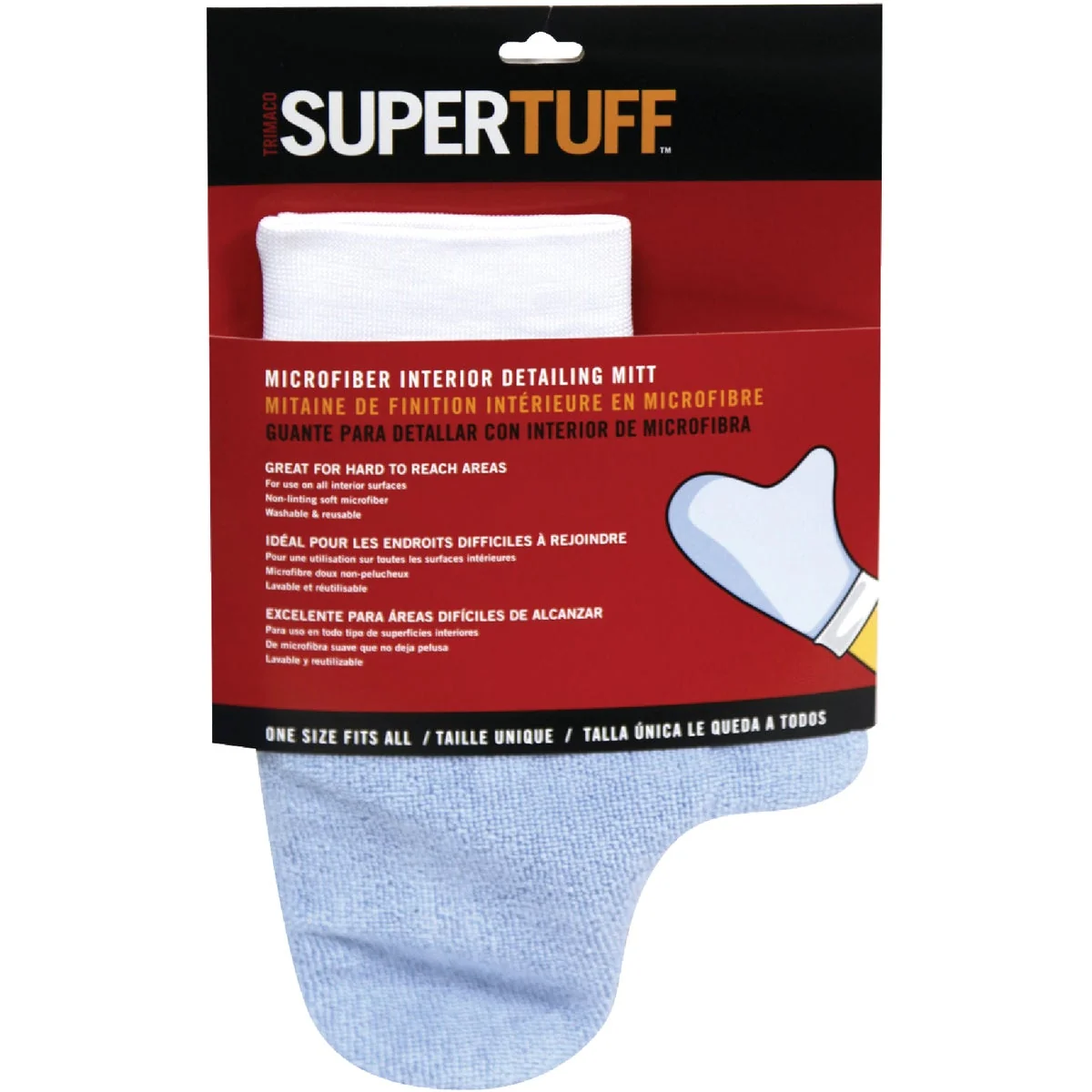 Modern Trimaco Supertuff Microfiber Interior Detailing Mitt Natural