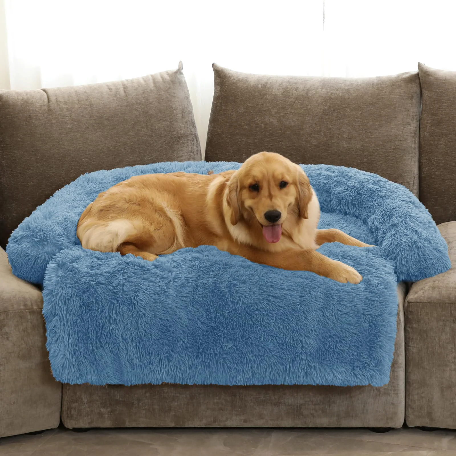 Excellent GGIB Calming Dog Bed Navy – Extra Large Plush Bed with Removable Cover Specialty