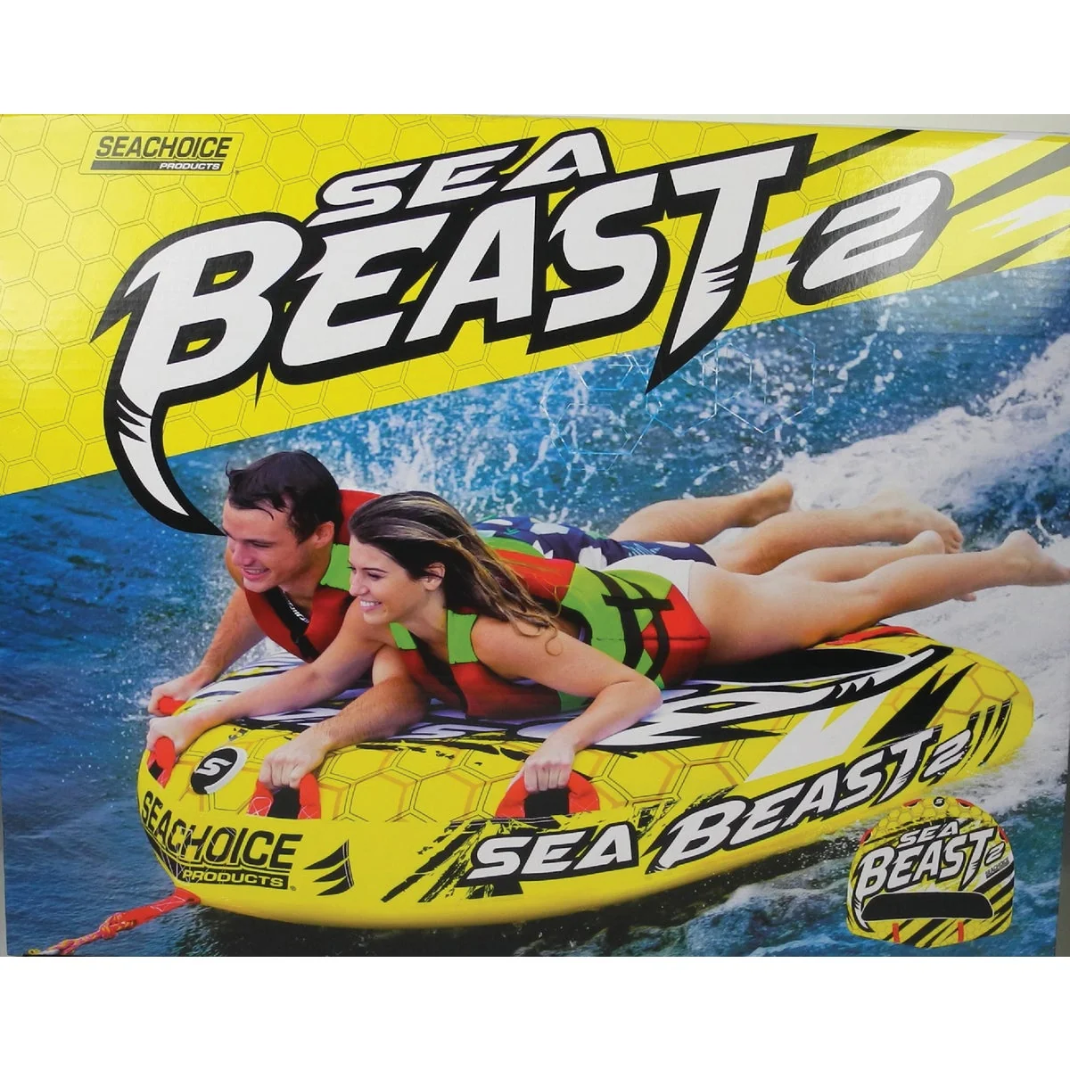 Proven Seachoice Sea Beast2 60 In. x 56 In. Open Top Towable Tube 1 to 2 Rider 340 Lb. Artisan