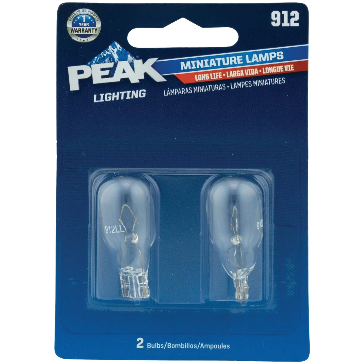 High-Performance PEAK 912 12.8V Incandescent Automotive Bulb 2-Pack Practical