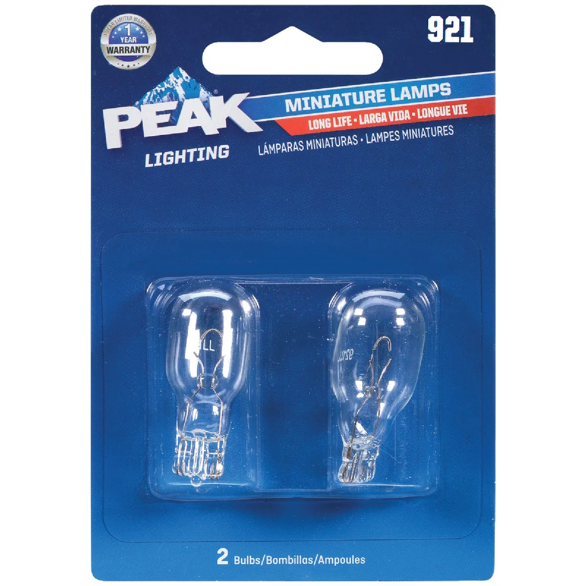 Prestigious PEAK 921 12.8V Mini IncandescentAutomotive Bulb 2-Pack Eco-Friendly