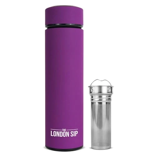 Modern Multi Purpose Travel Mug and Tumbler Fruit Infused Flask Hot and Cold Double Wall Stainless Steel Thermos with Extra Excellent