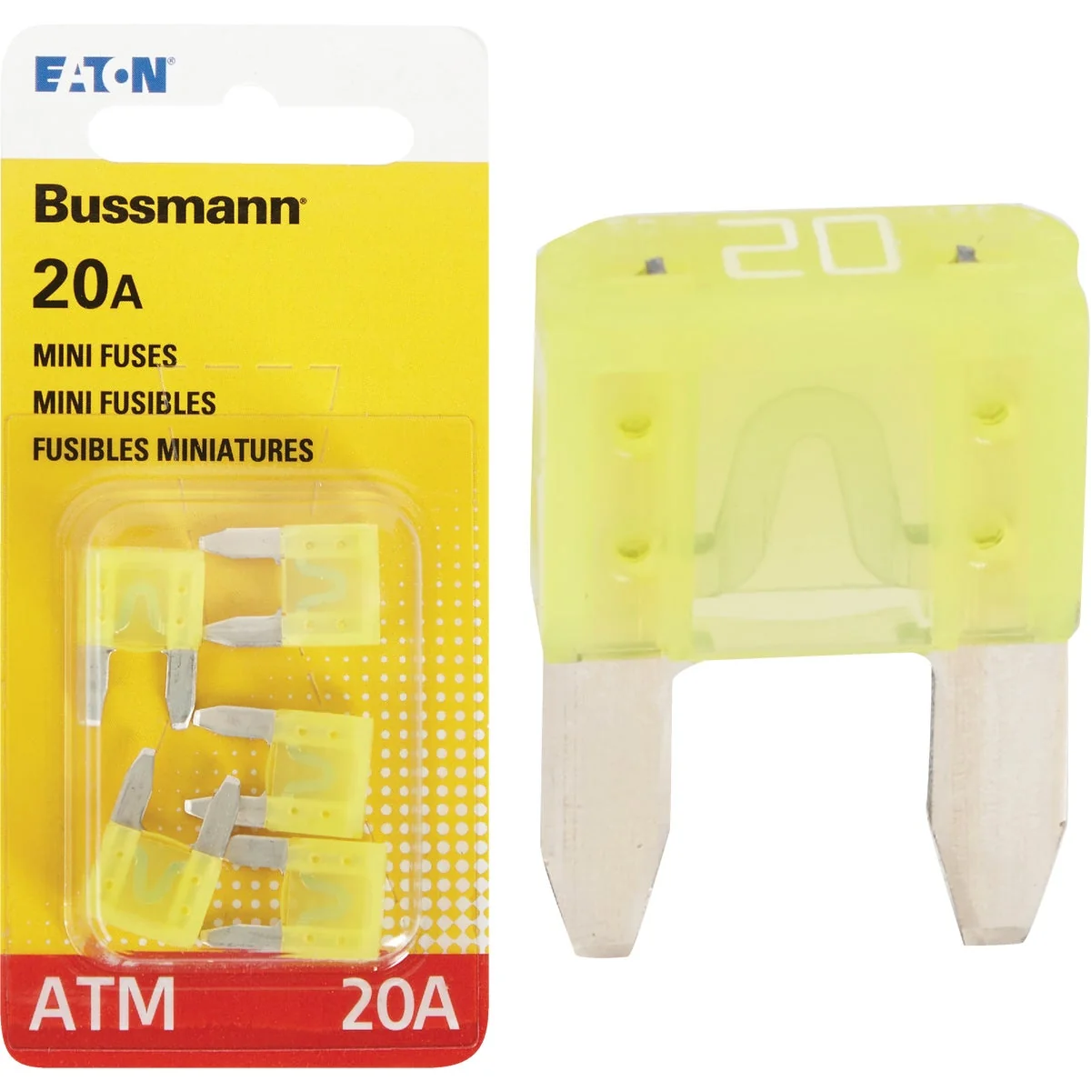Elegant Bussmann 20-Amp 32-Volt ATM Blade Mini Automotive Fuse 5-Pack Next-Generation