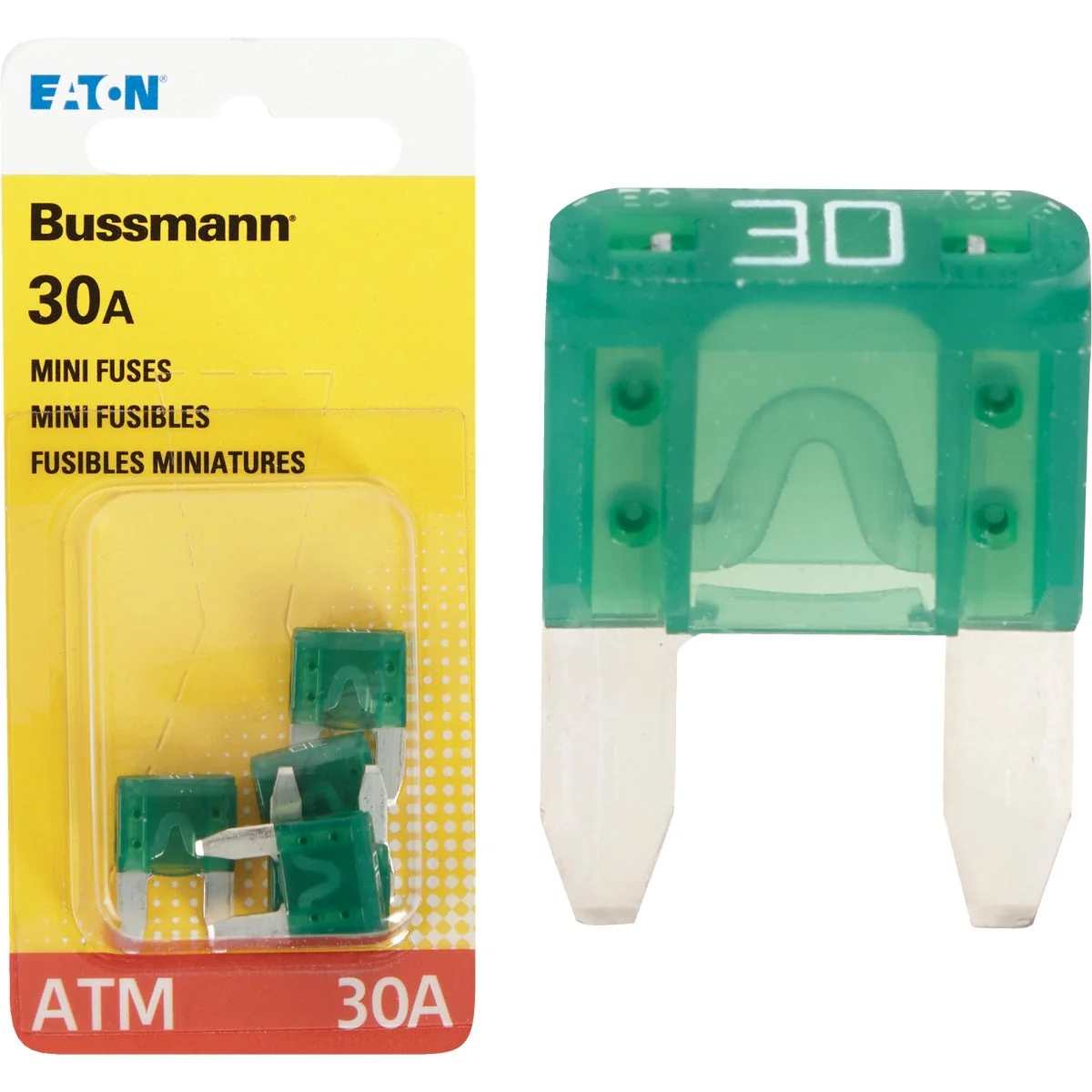 High-Grade Bussmann 30-Amp 32-Volt ATM Blade Mini Automotive Fuse 5-Pack Innovative