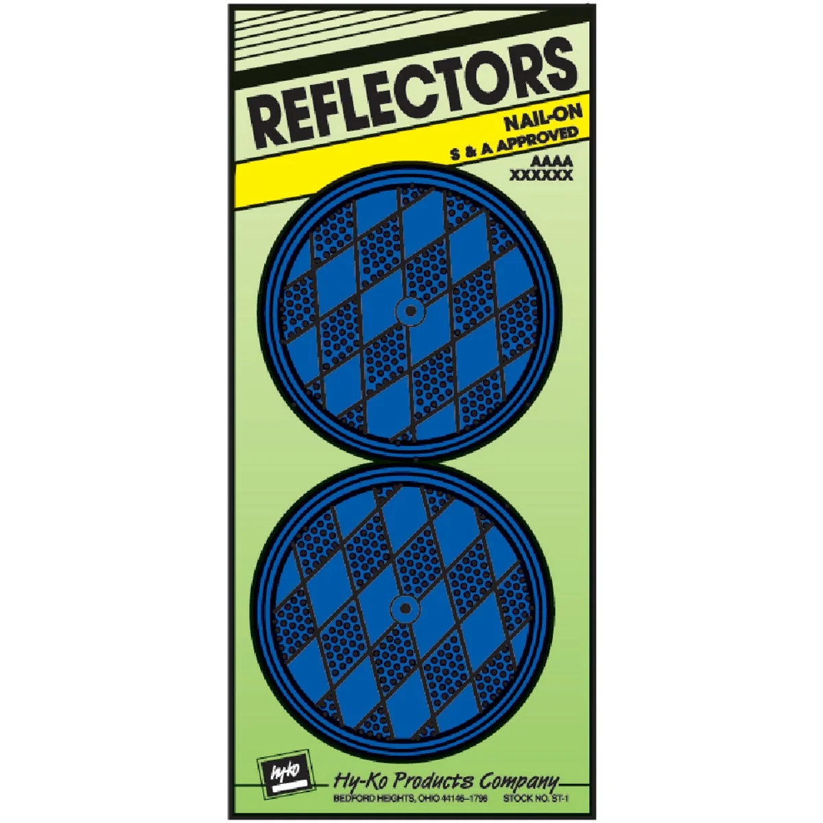 Healthy Hy-Ko 3-1 4 In. Dia. Round Blue Nail-On Reflector 2-Pack Safe