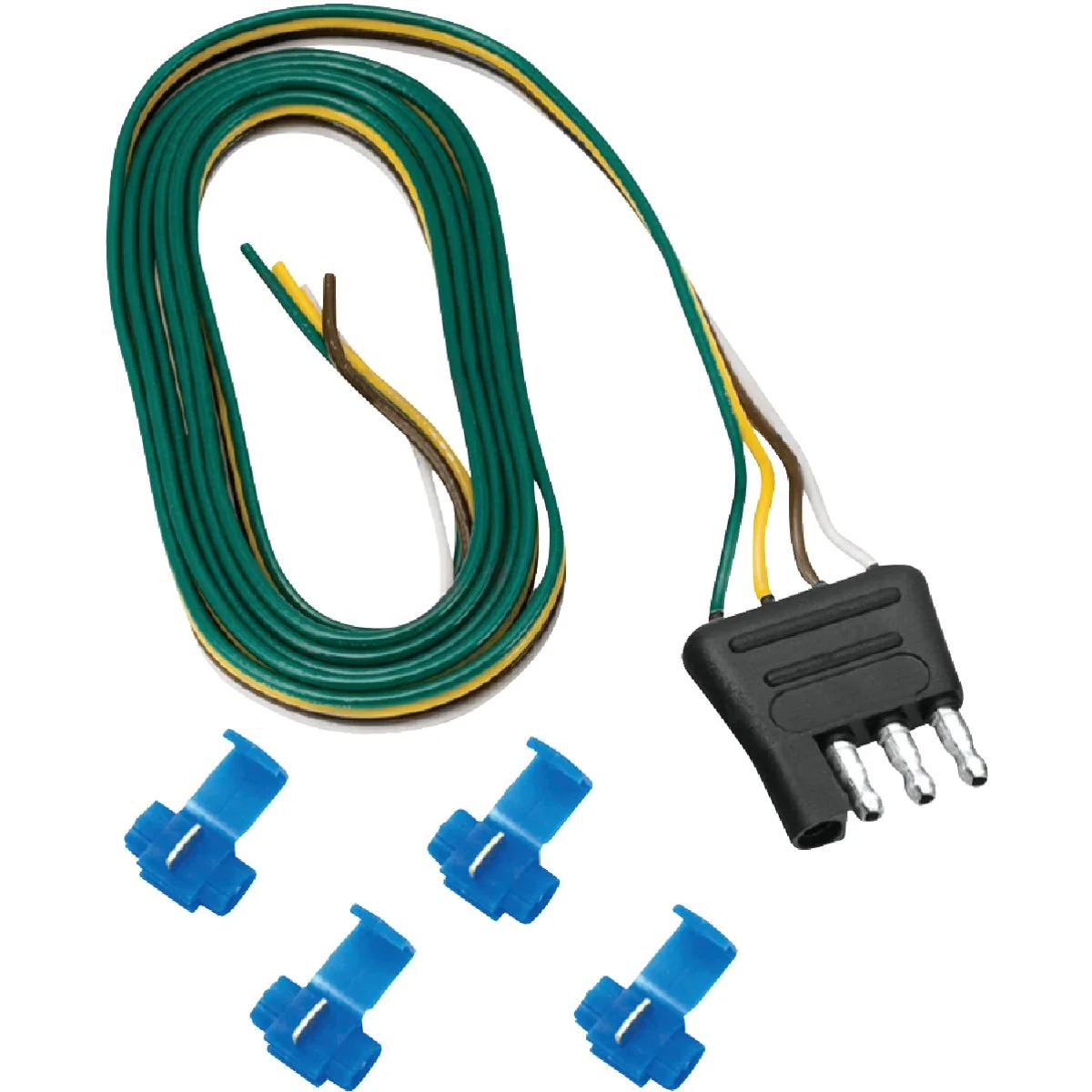 Smooth Reese Towpower 4-Flat 48 In. Vehicle Side Connector with Wire Taps Genuine