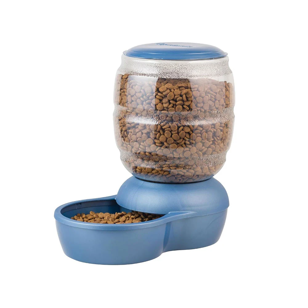 Luxury Petmate Replendish Automatic Dog Cat Gravity Feeder with Microban Pearl Peacock Blue Small Pure