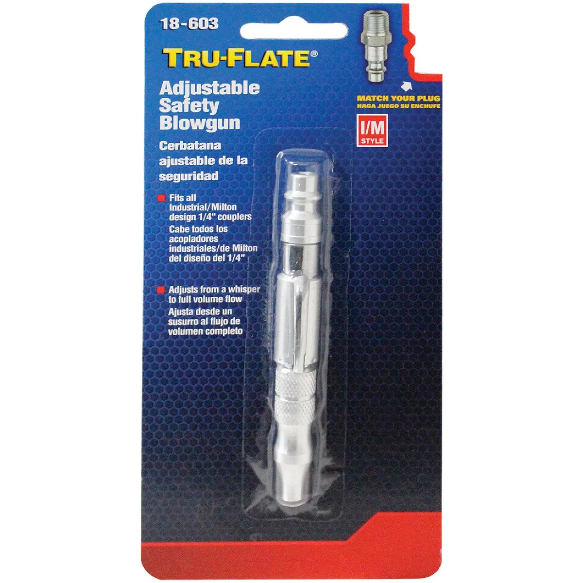 Expertly Made Tru-Flate 150 PSI Adjustable Blow Gun Refined