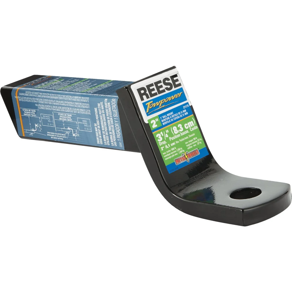 Green Reese Towpower 2 In. x 3-1 4 In. Drop Standard Hitch Draw Bar Professional