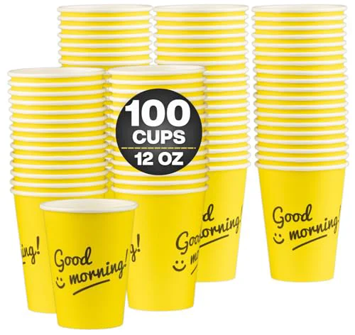 Genuine Disposable Coffee Cups 100 Count Secure