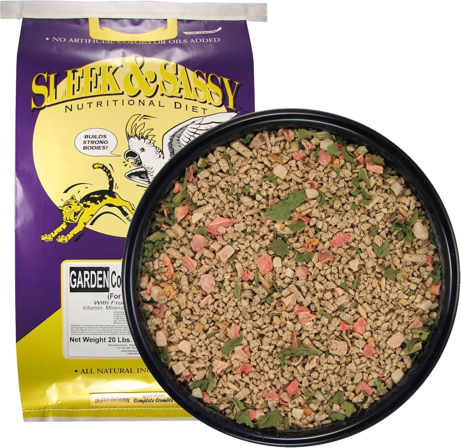 Secure SLEEK SASSY Garden Complete Crumble Small Bird Food 20 lbs. Safe