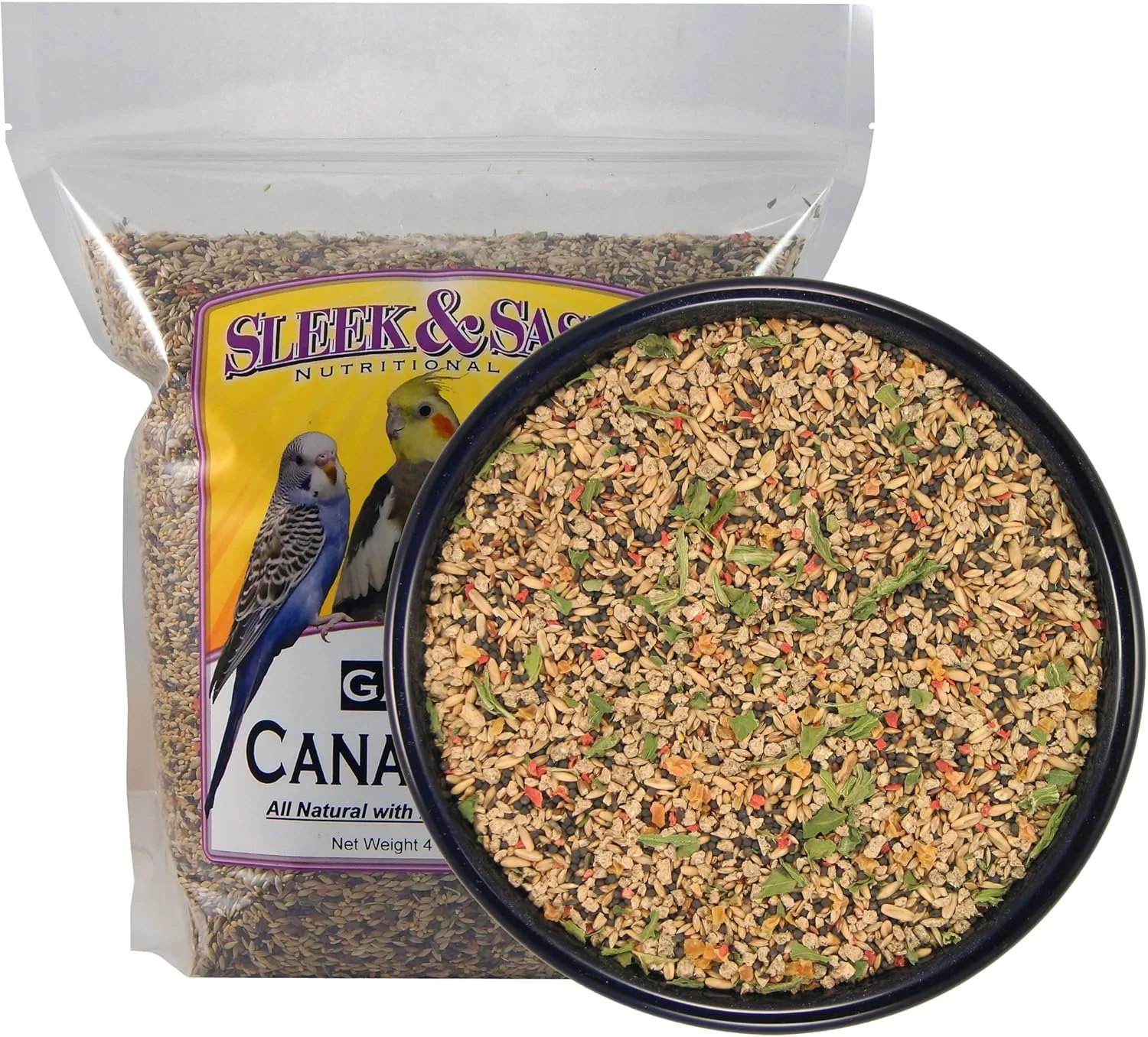 Organic SLEEK SASSY Garden Canary Bird Food 4 lbs. Stylish