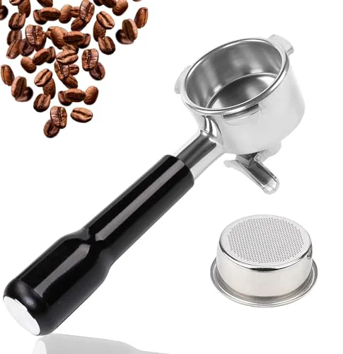 Solid Espresso Portafilter 54mm Double Spout Compatible with Breville Bambino Plus Next-Generation