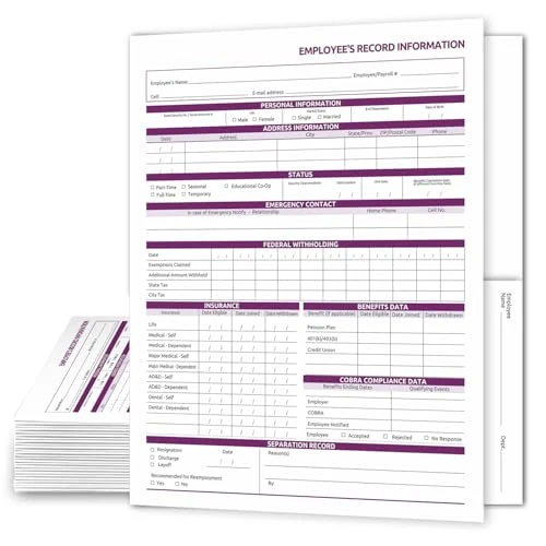 Long-Lasting Employee Record Personnel File Folders 25 Count Smart