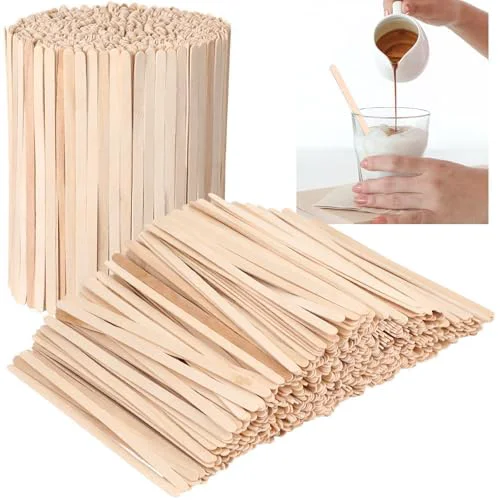 Genuine 4000 Pack Birch Wood Coffee Stir Sticks 7 Inch Disposable Wooden Coffee Stirrers Bulk Long Tea Stirring Stick Round End Swizzle Beverage Mixer for Cocktail Hot Chocolate Drink Summer 4000 Count Sustainable