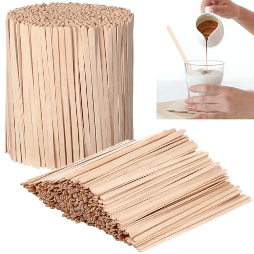 Outstanding 4000 Pack Birch Wood Coffee Stir Sticks 7.5 Inch Disposable Wooden Coffee Stirrers Bulk Long Tea Stirring Stick Round End Swizzle Beverage Mixer for Cocktail Hot Chocolate Drink Summer 4000 Count Traditional