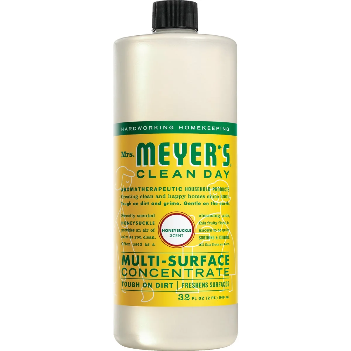 Sustainable Mrs. Meyer's Clean Day 32 Oz. Honeysuckle Multi-Surface Concentrate Certified