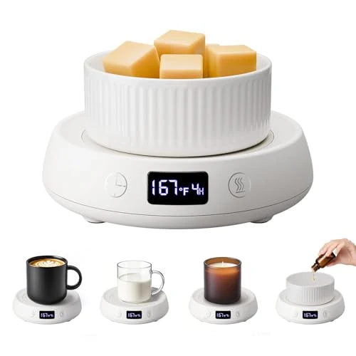 Official Coffee Mug Warmer for Desk Timer Candle Warmer Lamp Scented Wax Melt Melter Healthy