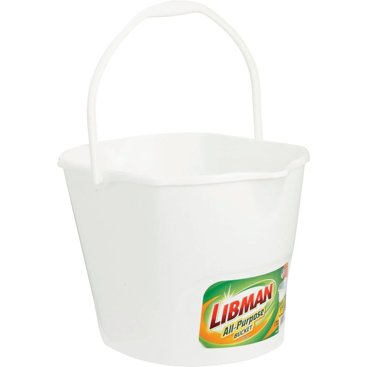 Authentic Libman 3 Gal. White All-Purpose Dual Spout Bucket Dependable