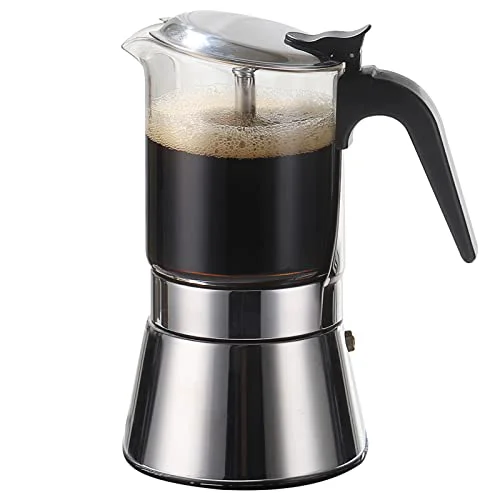 Fine SIXAQUAE Stovetop Espresso Maker 360 milliliters Count Smooth