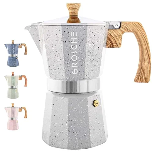 Durable Milano Stovetop Espresso Maker Moka Pot 6 espresso Cup Premium