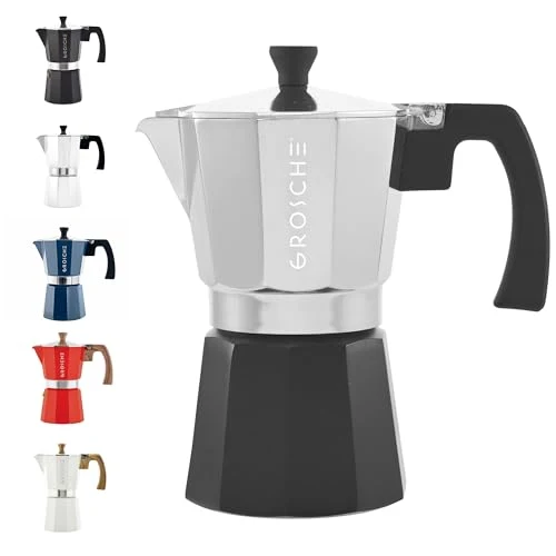 Optimized Milano Stovetop Espresso Maker Moka Pot 9 espresso Cup Tuxedo Black Expertly Made