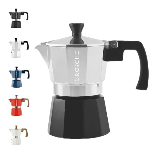 Exclusive Milano Stovetop Espresso Maker Moka Pot 3 espresso Cup Tuxedo Black Carefully Designed