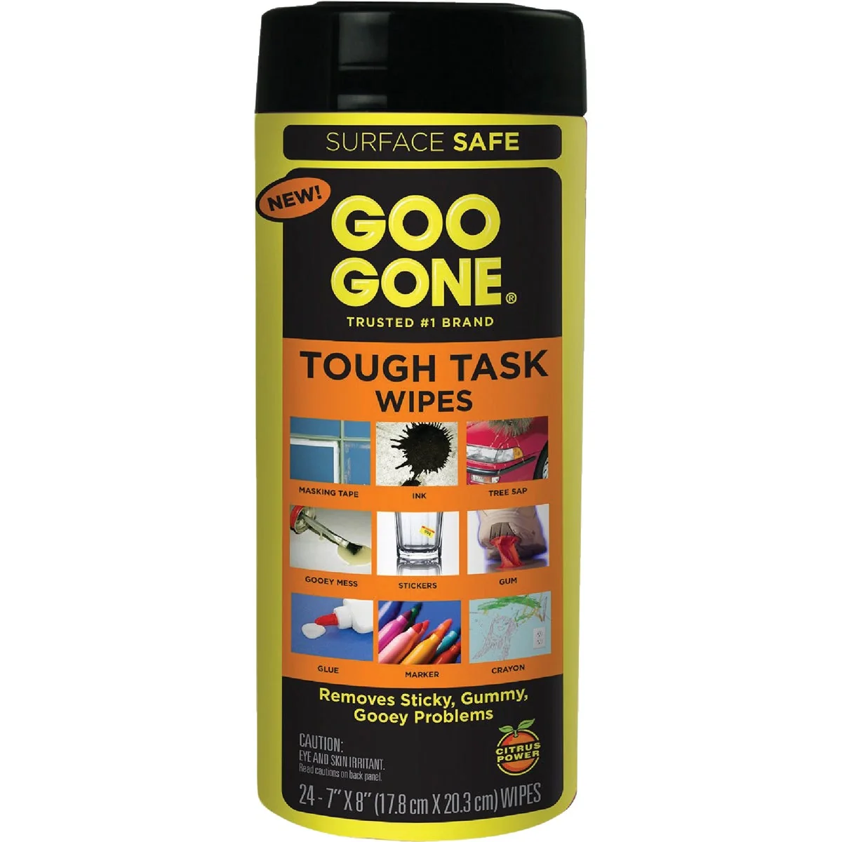 Sustainable Goo Gone Tough Task Citrus 3-1 4 In. x 3-1 4 In. Multi-Purpose Wipes 24-Count Fine Crafted