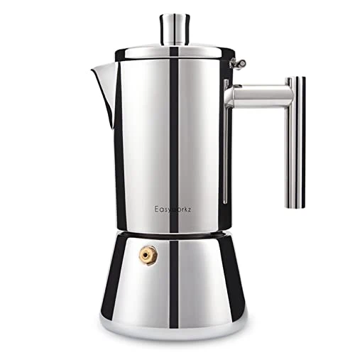 Optimized Diego Stovetop Espresso Maker Stainless Steel Italian Coffee Machine Maker 12Cup 17.5 oz Induction Moka Pot Healthy