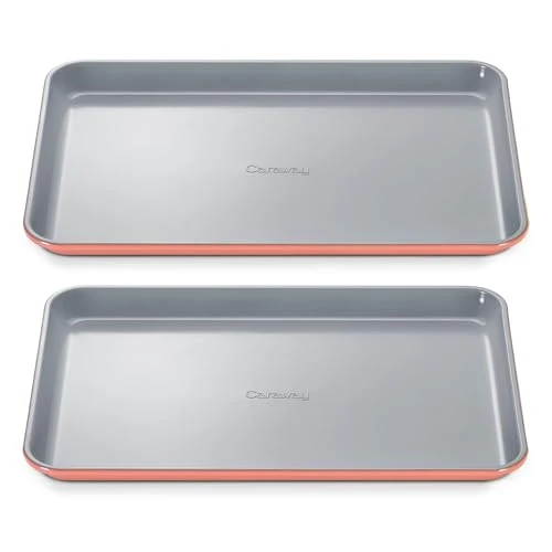 Optimized Non Stick Ceramic Medium Baking Sheet Duo 2 Count Effective