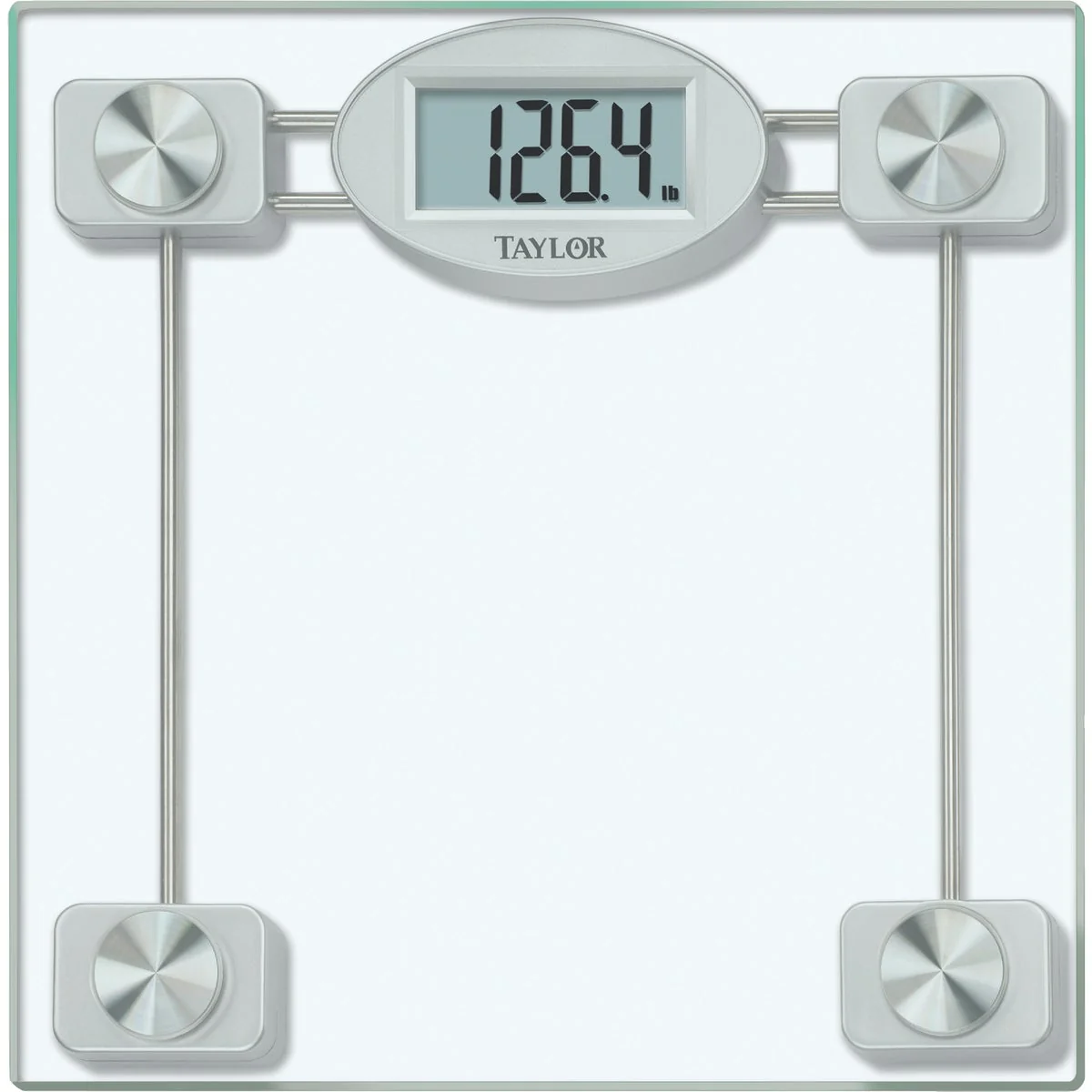 Powerful Taylor Digital 400 Lb. Glass Bath Scale Clear Soft