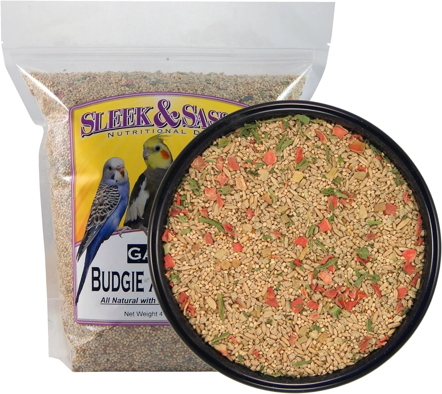 Luxury SLEEK SASSY Garden Budgie Parakeet Food 4 lbs. Contemporary