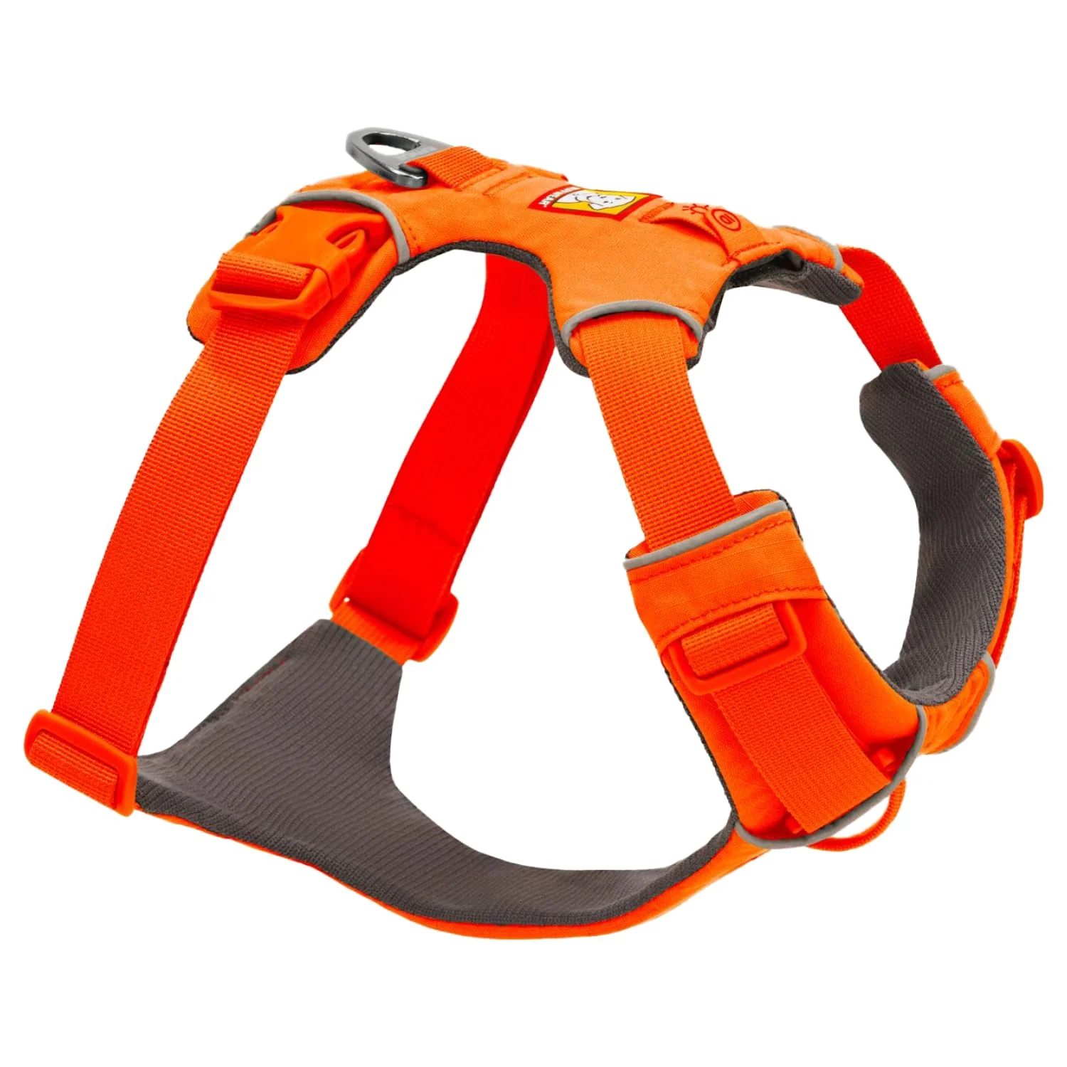 Flexible Ruffwear Front Range Dog Harness – Blaze Orange Large X-Large Dual Clip Foam-Padded Reflective First-Class