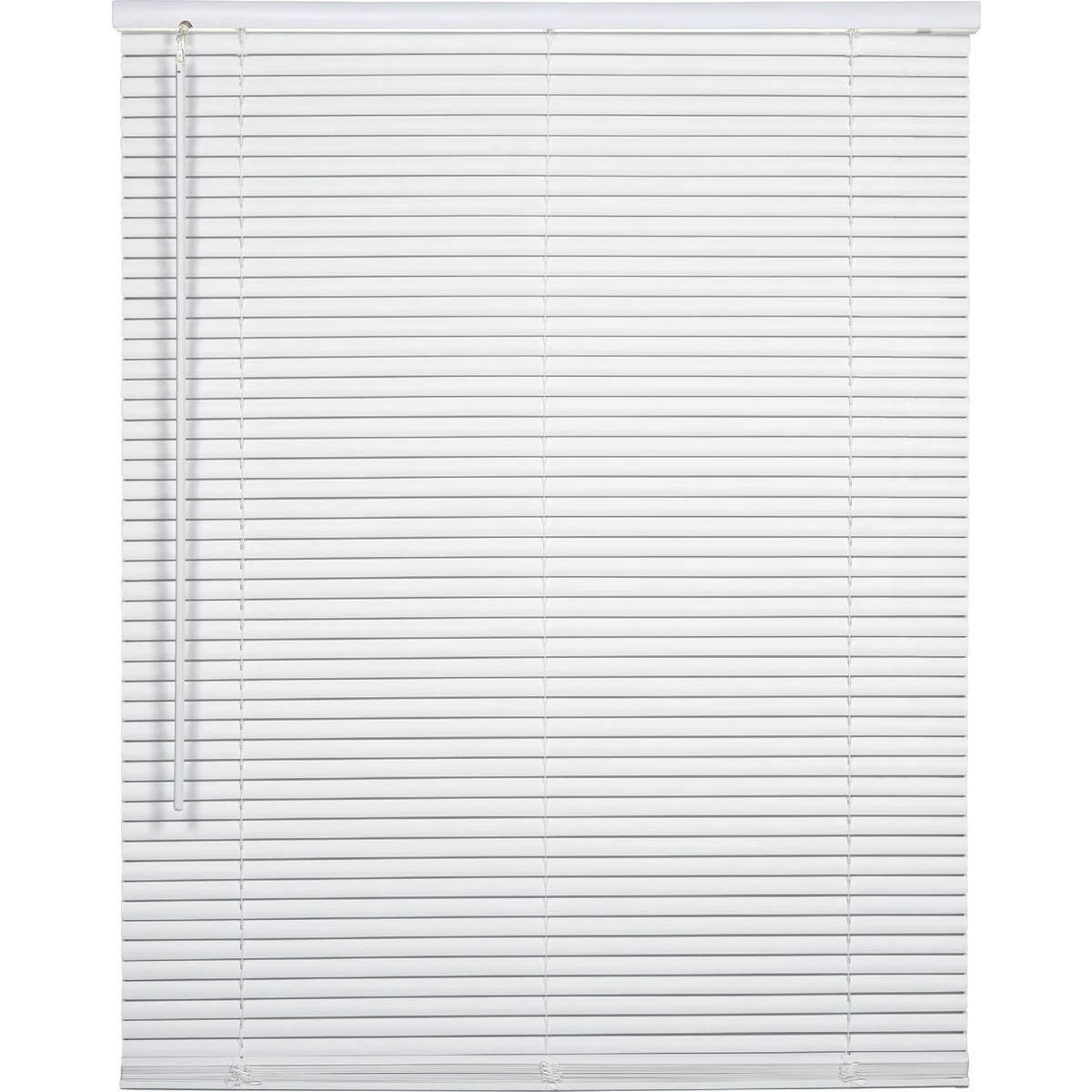 Elite Home Impressions 24 In. x 64 In. x 1 In. White Vinyl Light Filtering Cordless Mini Blind Enhanced