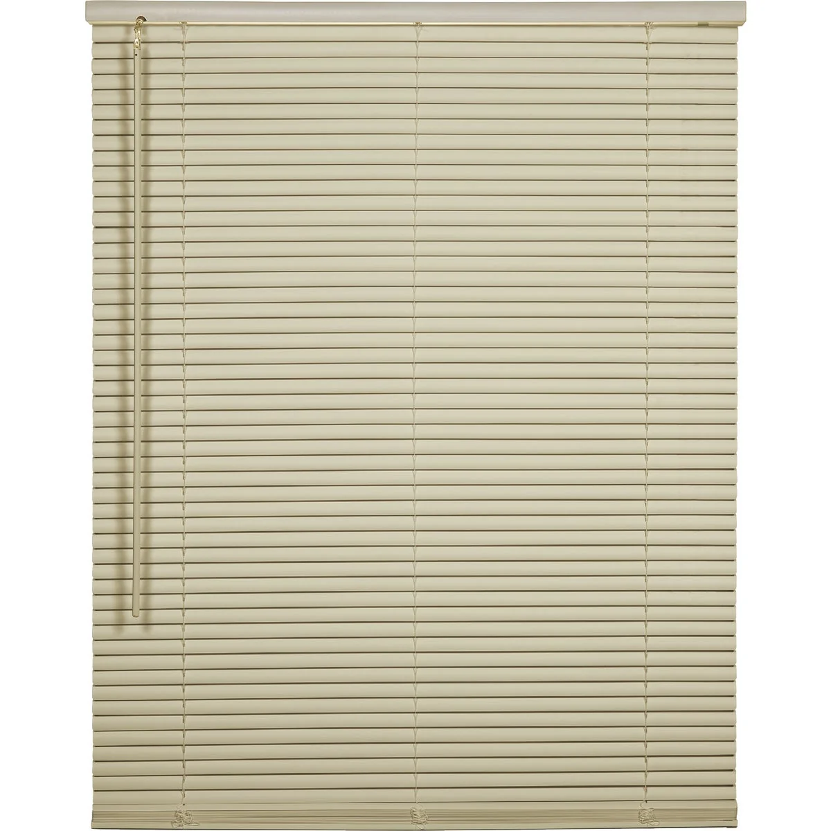 Exceptional Home Impressions 29 In. x 64 In. x 1 In. Ivory Vinyl Light Filtering Cordless Mini Blind High-Quality