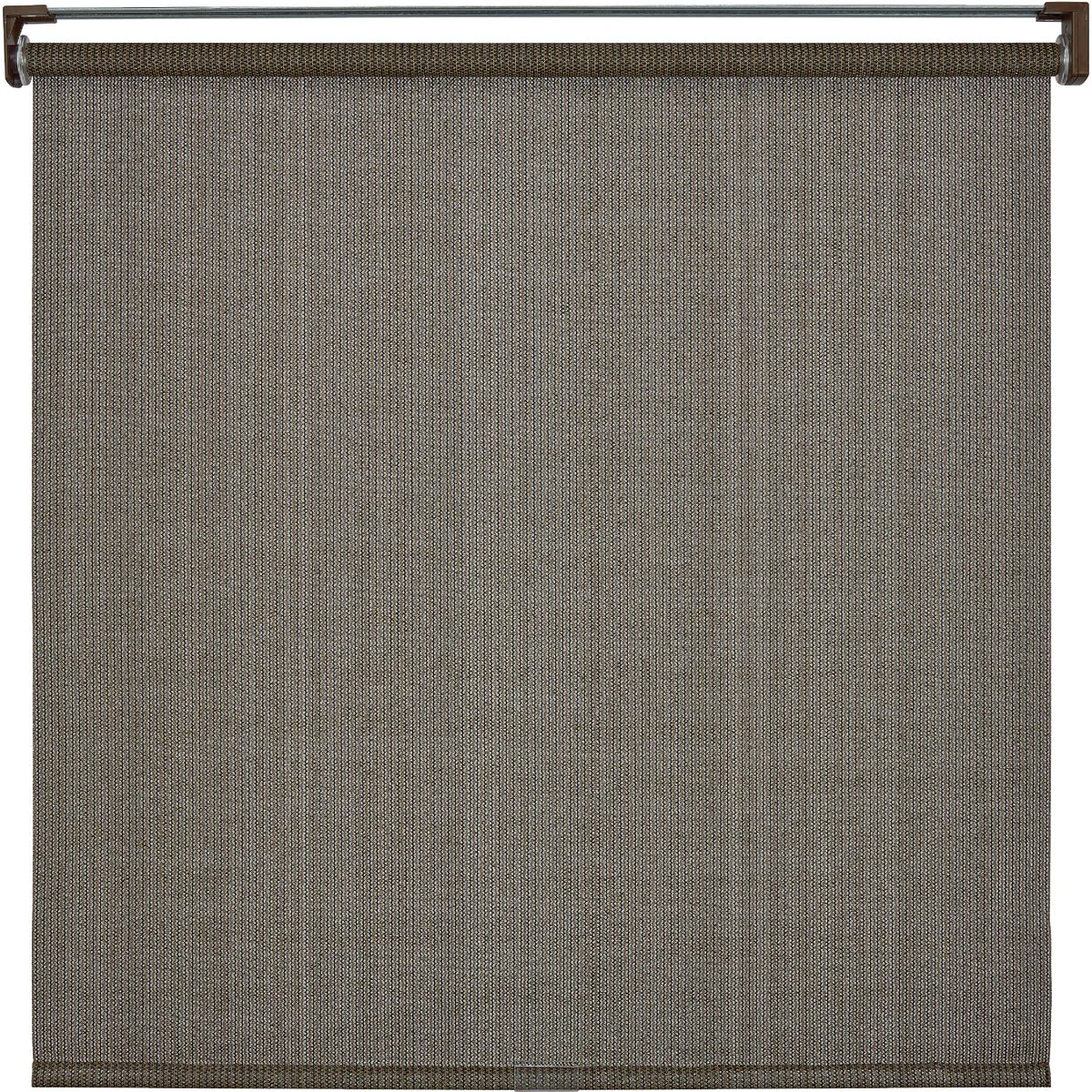 Soft Home Impressions 96 In. x 72 In. Brown Fabric Indoor Outdoor Cordless Roller Shade Long-Lasting