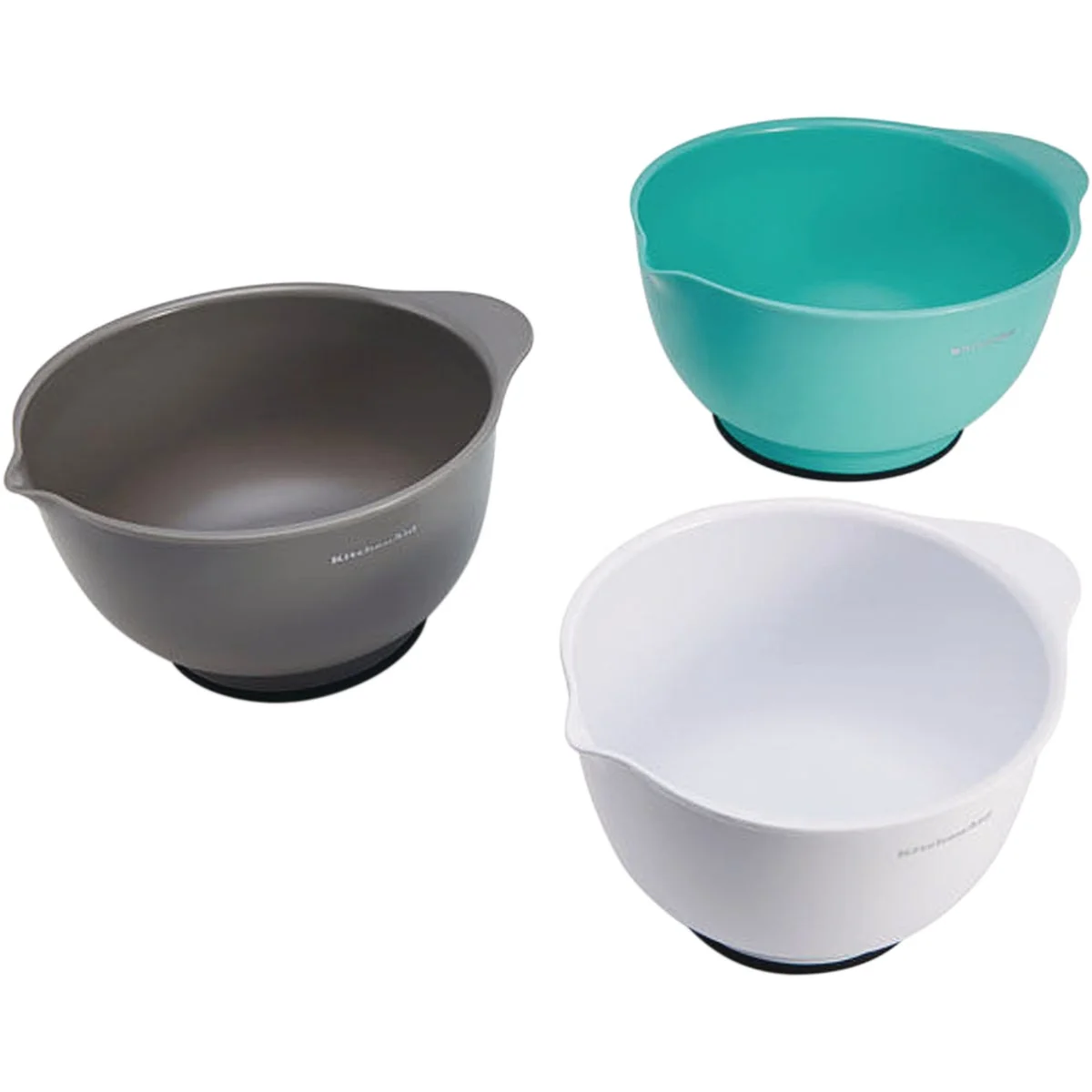 Fast KitchenAid Plastic Mixing Bowls 3 Piece User-Friendly