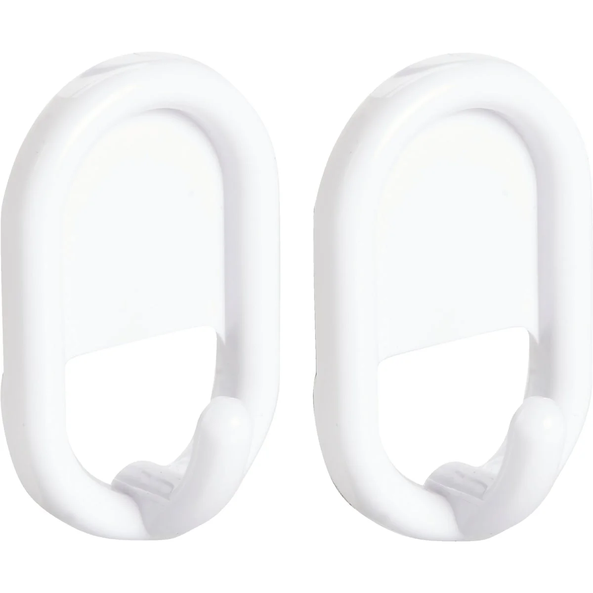Pure InterDesign Utility White Plastic Adhesive Hook 2-Pack Advanced